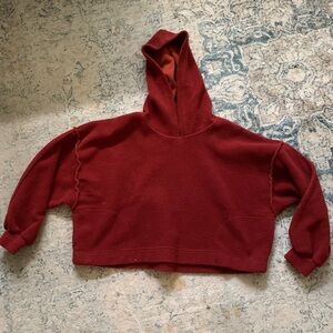 FREE PEOPLE // Cropped Fleece Hoodie